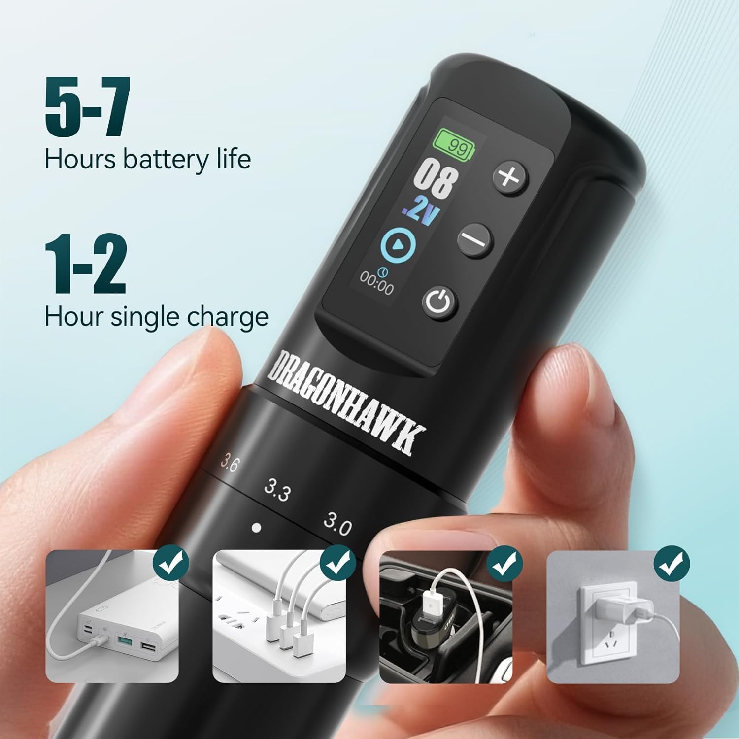 DRAGONHAWK L3 Wireless Pen Machine x2 Batteries - Image 5