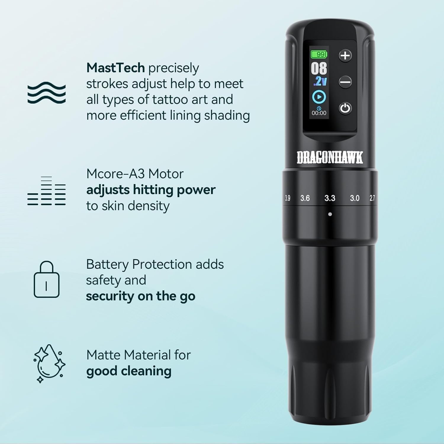 DRAGONHAWK L3 Wireless Pen Machine x2 Batteries - Image 6