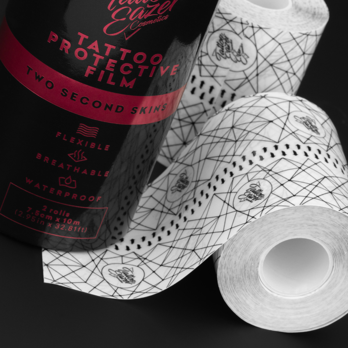 TATTOO EAZER PROTECTIVE FILM 2 ROLLS, 7.5 CM x 10 M - Image 2